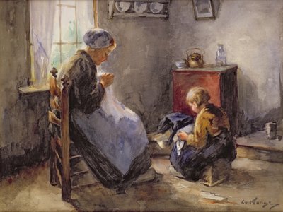 Die Nähstunde von Louis Lammert van der Tonge